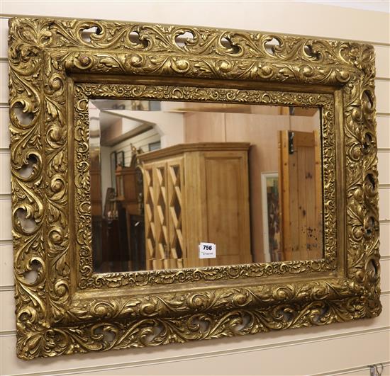 A giltwood framed wall mirror W.94cm H.74cm